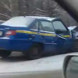ДТП в Лобне с участием такси, где погиб человек, сняли на видео