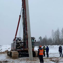 На Северном обходе Лобни забито 30 из 472 свай под опоры будущего путепровода
