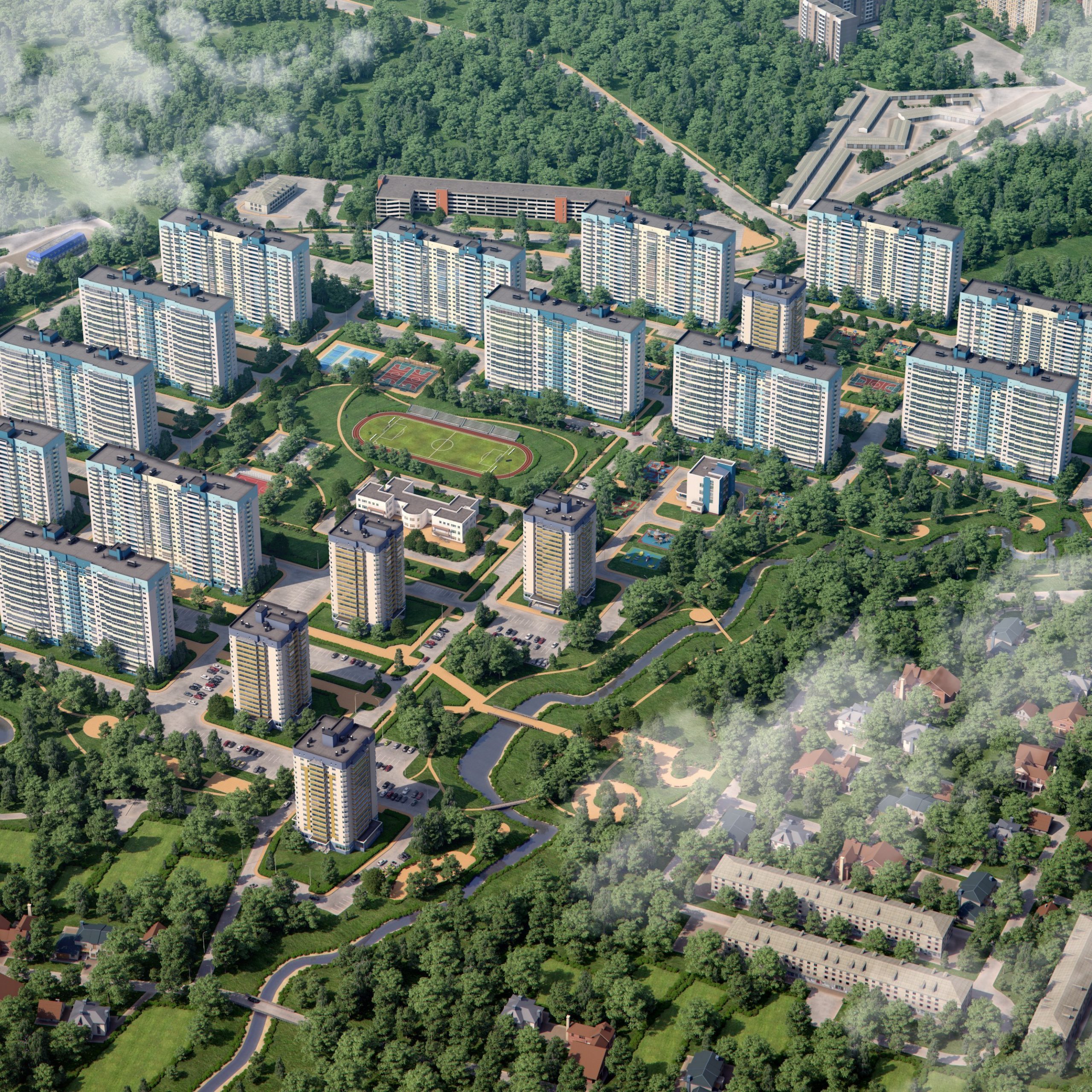 Строительство двух корпусов ЖК «Лобня-Сити» планируют завершить до 2024 года